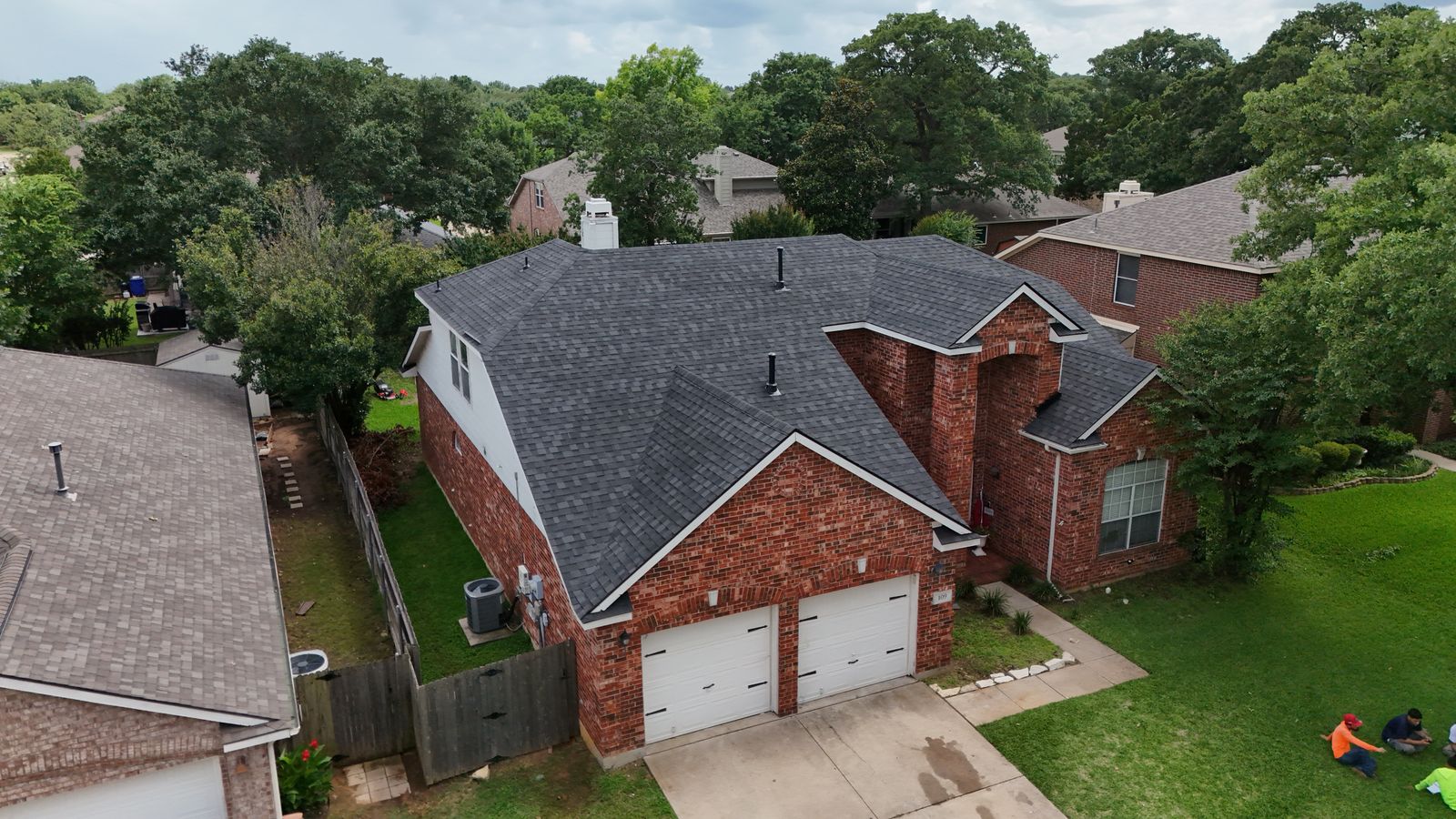 Completed Prestige roof in Black shingles