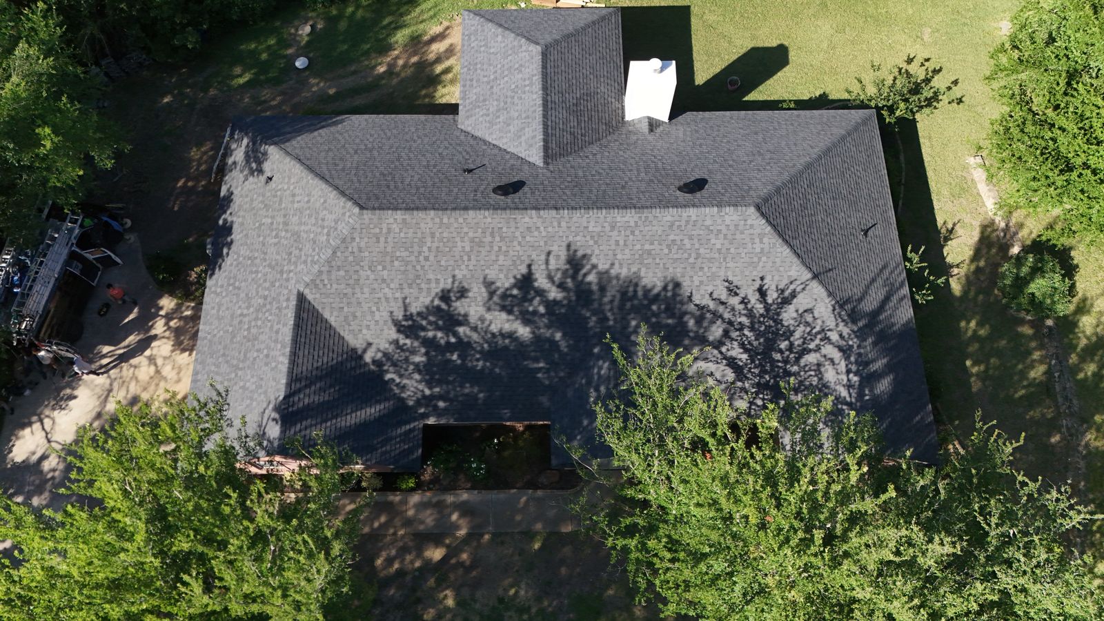 Completed Prestige roof in Black shingles