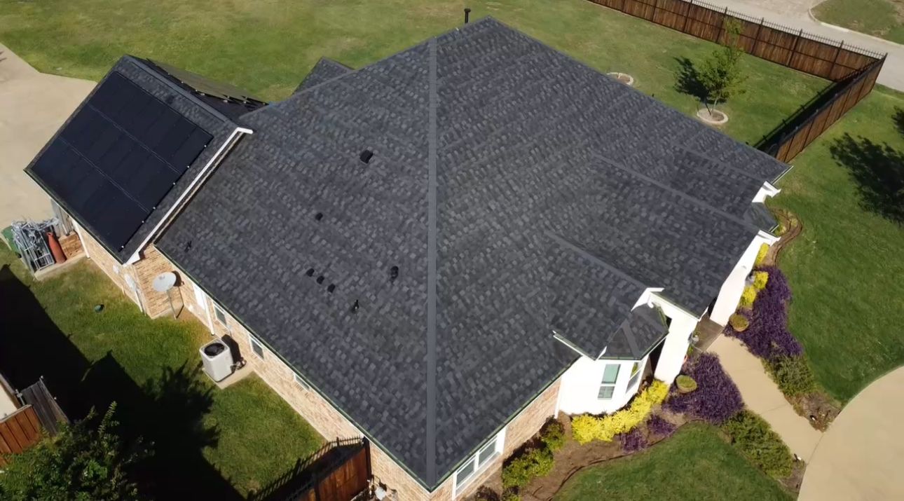 Completed Prestige roof in Black shingles