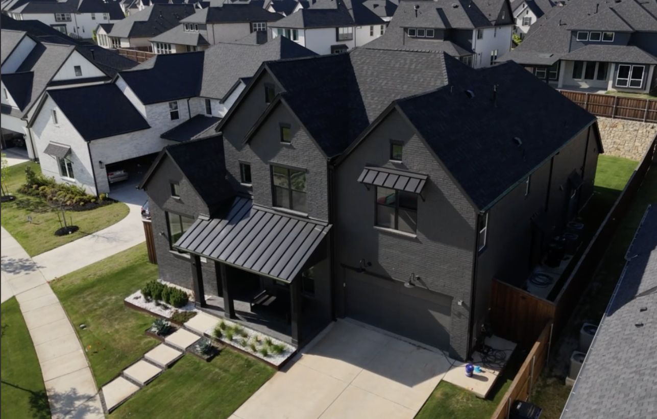 Completed Prestige roof in Black shingles