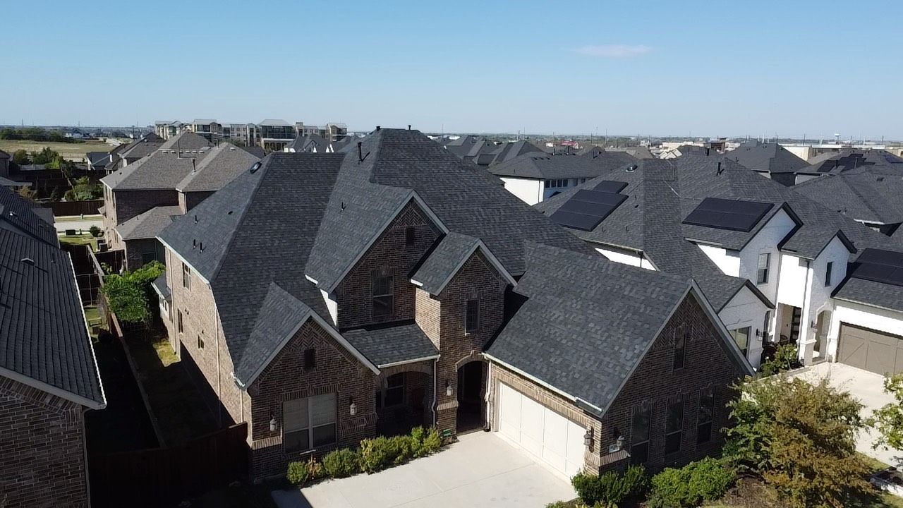 Completed Prestige roof in Black shingles