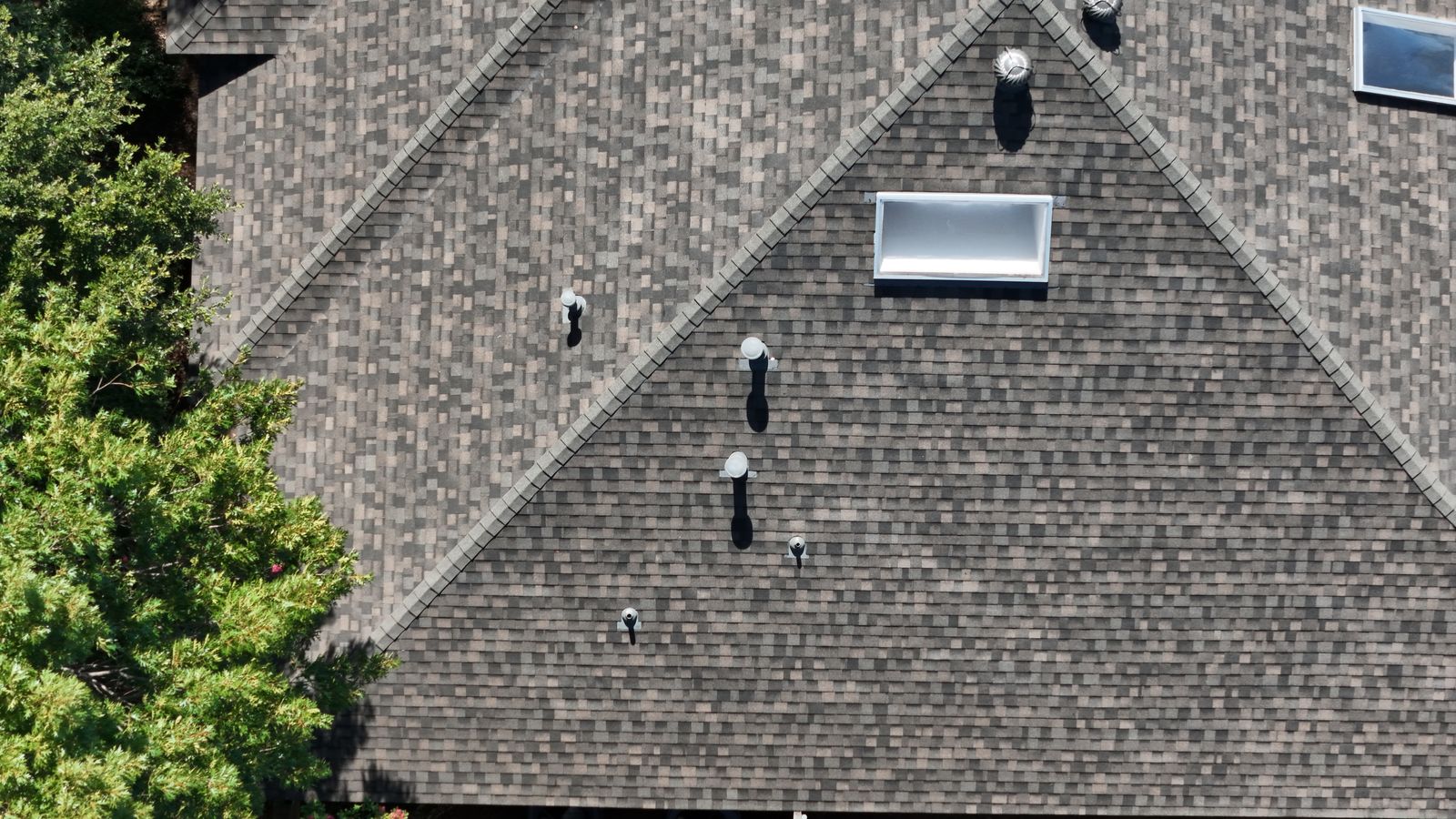 Completed Prestige roof in Weather Wood shingles