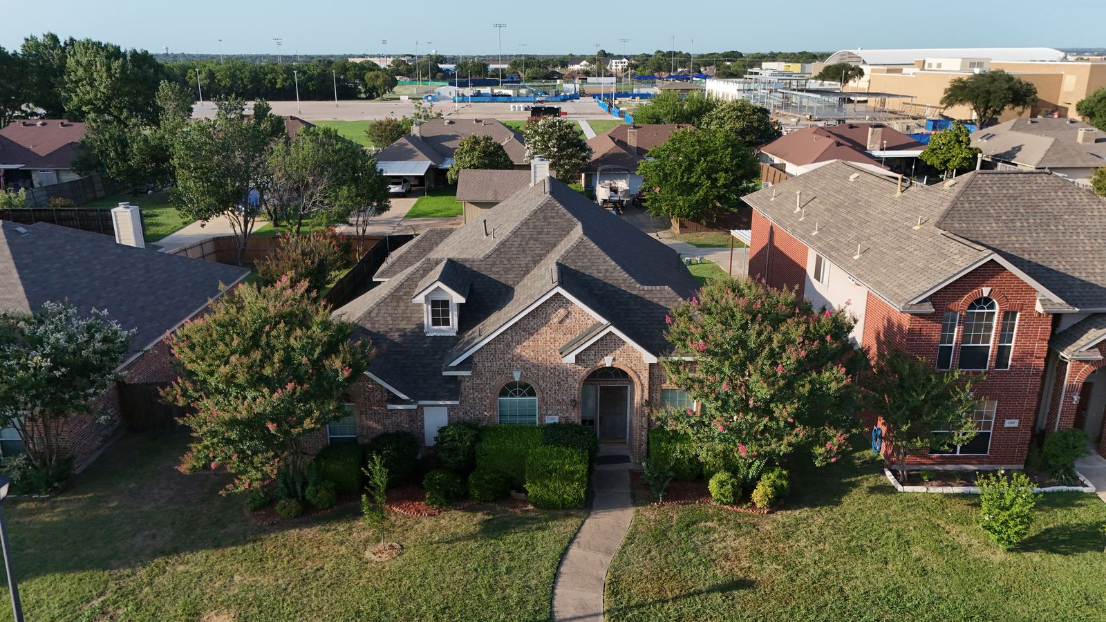 Completed Prestige roof in Weather Wood shingles