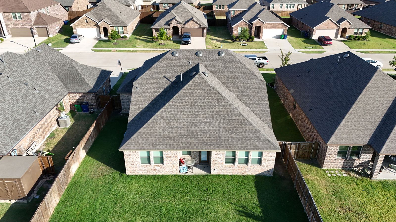 Completed Prestige roof in Weather Wood shingles